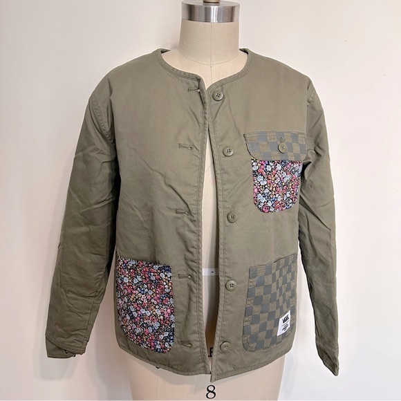 Vans X Liberty of London Olive Patchwork Jacket, XS - Picture 12 of 15